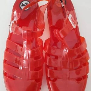 JUJU Jellies Sandals Red Women’s UK Sz 8/ U.S. Sz 10 Jelly Shoes